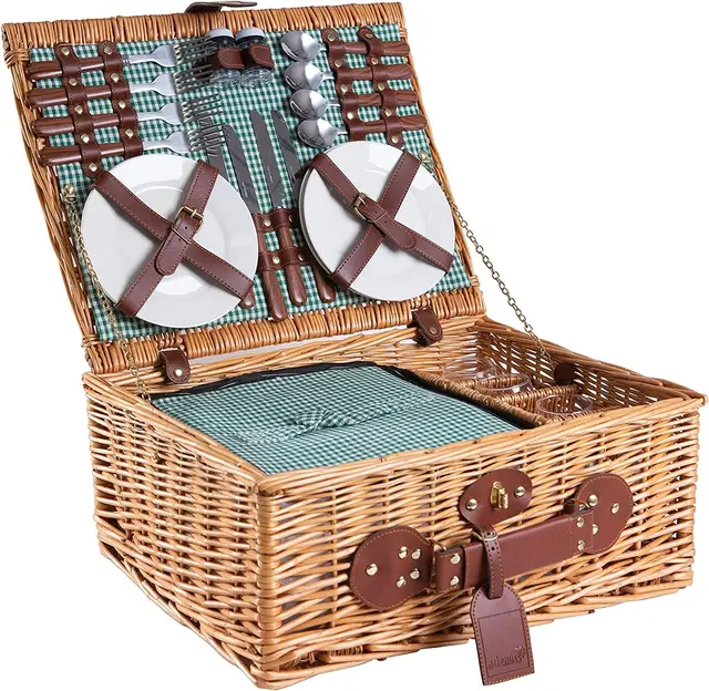 egenuss cesta picnic mimbre 4 personas