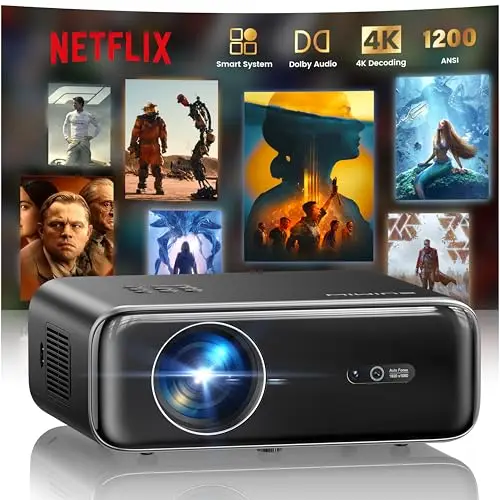 WiMiUS Proyector 4K Portátil 1400ANSI