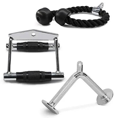 Yes4All Barra giratoria recta, accesorio de Cable de barra en forma de V para entrenamiento de pesas, accesorios de máquina de Cable para gimnasio en casa