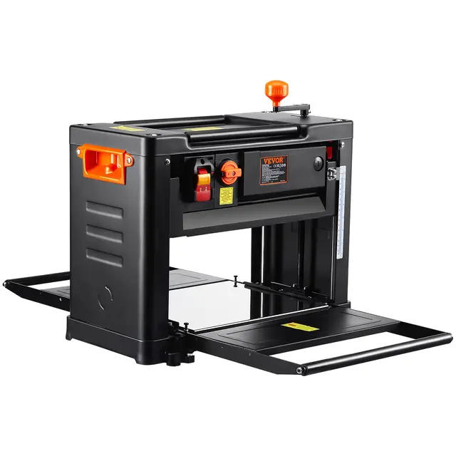 VEVOR Cepilladora de Sobremesa 2 Velocidades Eléctrica 13" de Ancho Regruesadora 3 Cuchillas Motor Potente de 15 Amperios y 2000 W Bajo Nivel de Ruido para Madera Dura y Blanda
