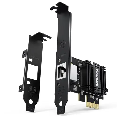 Tarjeta De Red PCIe 10G, Tarjeta Ethernet YuanLey 10G Base-T con Controlador Realtek RTL8127AT, Adaptador Ethernet PCIe A RJ45 10Gb Nic Compatible con PCI Express X1, X4, X8, X16, Soporta WOL