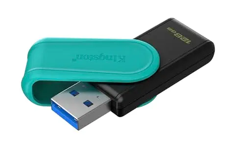 Kingston DataTraveler Exodia S Unidad Flash USB - 128GB - USB 3.2 Gen 1 - USB Type A - Negro/Turquesa - DTXS/128GB