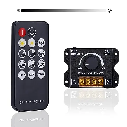 goming dc 5-24v 30a rf led dimmer pwm
