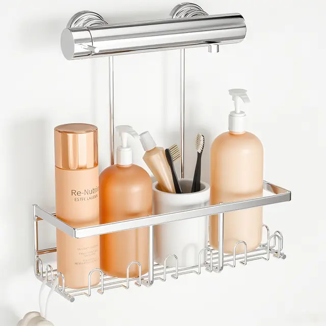 houseup estantería ducha colgante acero