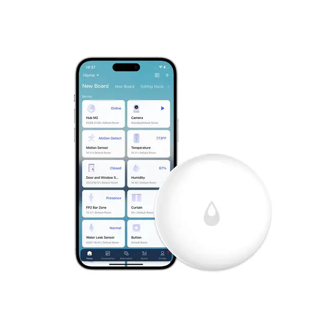 Aqara Sensor de Inundación, Requiere AQARA HUB, Mini Detector de Agua Inalámbrico para Sistema de Alarma y Domótica, para Cocina, baño y Sótano