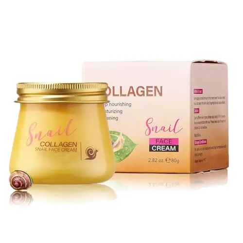 Snail Collagen Face Cream, Crema hidratante antiarrugas y rejuvenecimiento de la piel, crema hidratante para piel suave, rejuvenecimiento de colágeno (1 unidad, 80 g)