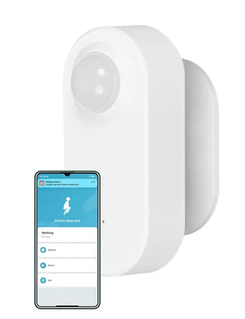 MOES Sensor de Movimiento Inteligente Zigbee, Seguridad para el hogar, Sensor de Movimiento inalámbrico con aplicación de monitoreo Remoto, Control de Voz Compatible con Alexa 1 pcs