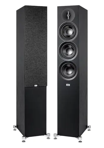 ELAC Debut F5.3 - Altavoz Columna: Ideal para transmitir música a través de su Sistema estéreo, también en el Marco de un Sistema Envolvente 5.1, Sonido Legendario, diseño Elegante - Altavoz pasivo