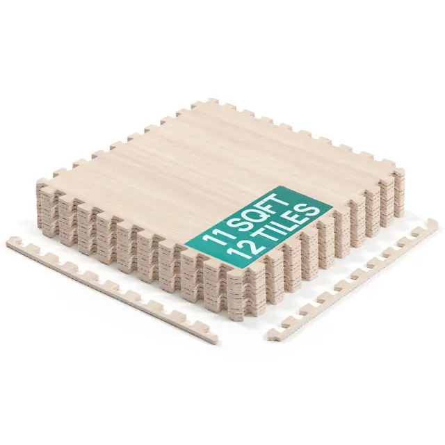 Yes4All 30x30 cm hasta 3.3 m² Set 12/16/36 Baldosas de Espuma EVA, Estera de Gimnasio y de Enclavamiento para Suelo de Garaje, Piscina al Aire Libre y Bañera de Hidromasaje