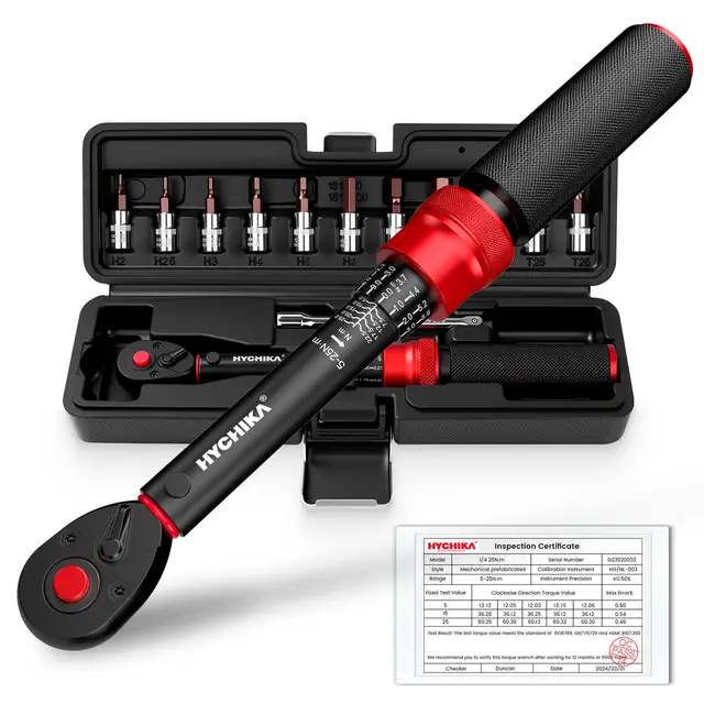 hychika 1/4-25nm llave dinamométrica