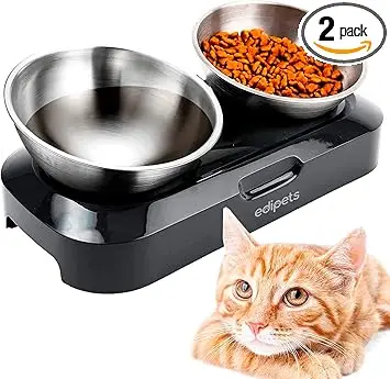 edipets comedero gato doble acero