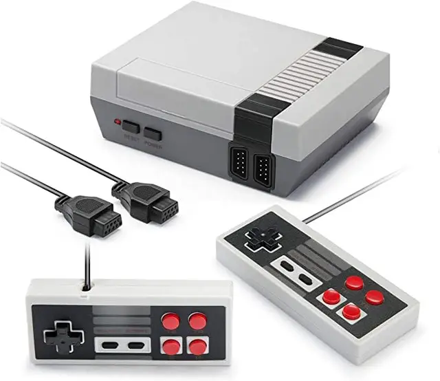 Mini consola de juegos retro de edición clásica, salida AV Plug & Play, minijuegos clásicos, 620 juegos integrados con 2 controladores clásicos, elección de regalos de cumpleaños para niños y adultos