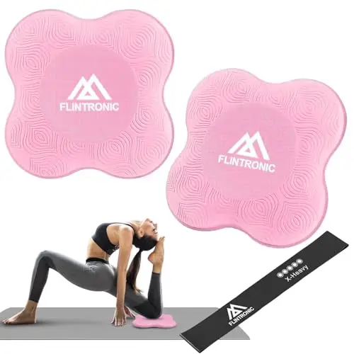 flintronic Almohadilla Rodillera Yoga TPE Antideslizante Pack 2