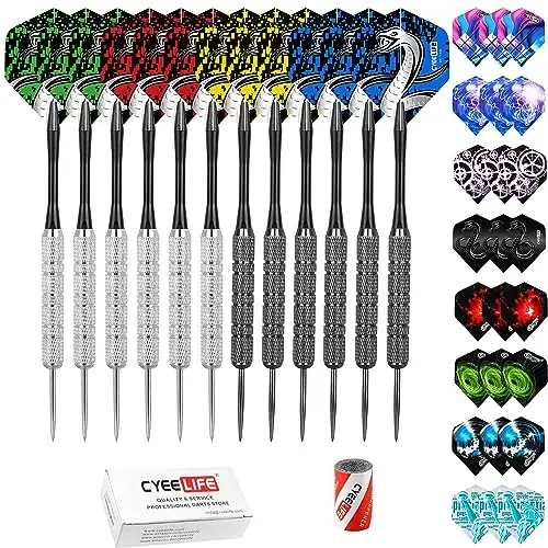 cyeelife dardos punta de acero 20g set