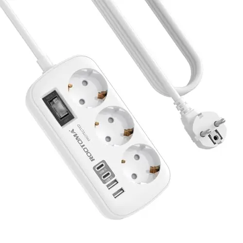 rootoma 6188 regleta 7 tomas con usb