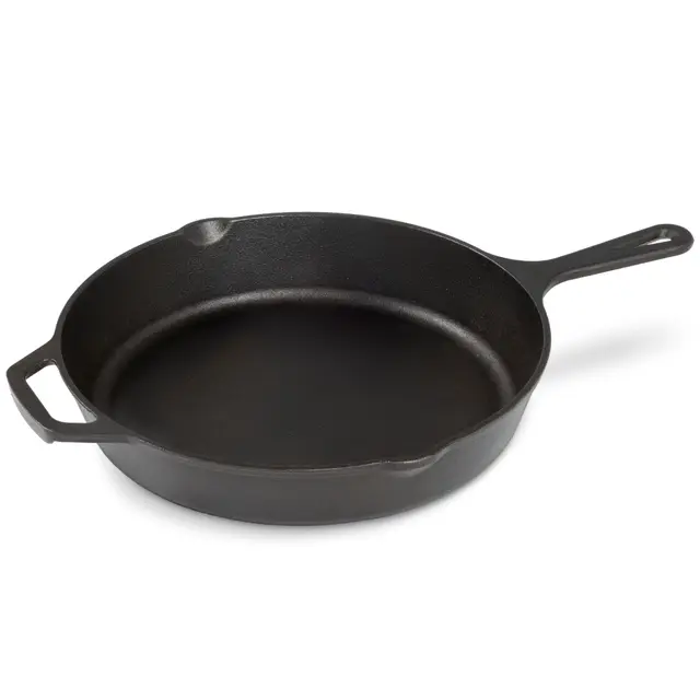 Navaris Sarten Hierro Fundido Induccion 30 cm - Sartenes de Hierro Fundido Induccion Vitrocerámica Horno Barbacoa Cocina de Gas - Sartén Antiadherente 30 cm con 2 Asas - Cast Iron Pan
