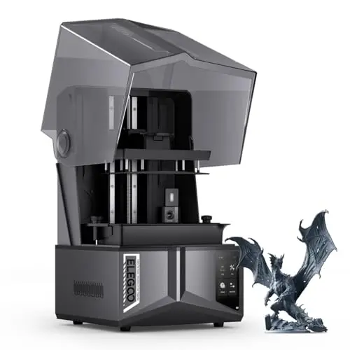 ELEGOO Saturn 4 Ultra 16K Impresora 3D Resina con Tapa Abatible, Calentamiento Inteligente del Tanque a 30°C, Alta Velocidad de 150 mm/h, Gran Tamaño de Impresión 211,68 × 118,37× 220 mm³
