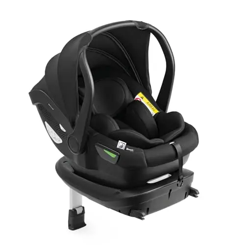 hauck Drive N Care Set Silla Coche Bebe Grupo 0+ con Isofix - Portabebés i-size con Reductor de Asiento para Recién Nacidos - desde el Nacimiento hasta 13 kg - Lavable - Negro