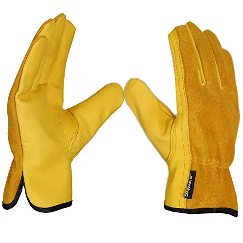 sawans guantes de piel jardinería talla