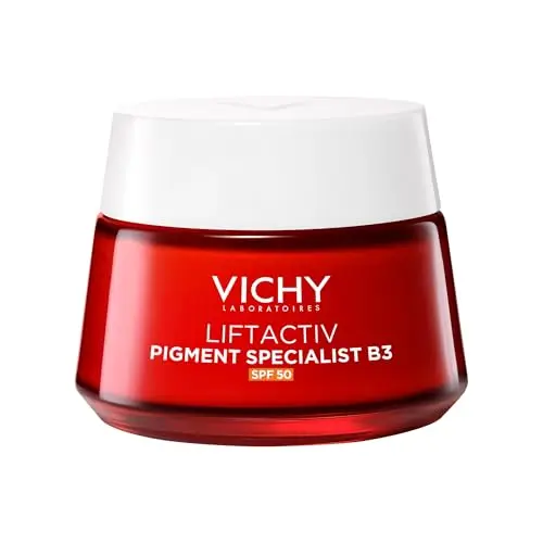Vichy Crema de Día Antimanchas Oscuras, Tratamiento Antiedad Diario Para Prevenir y Corregir Manchas, Estimula la Producción de Colágeno, Fotoprotección Spf50 Liftactiv B3, 50 ml