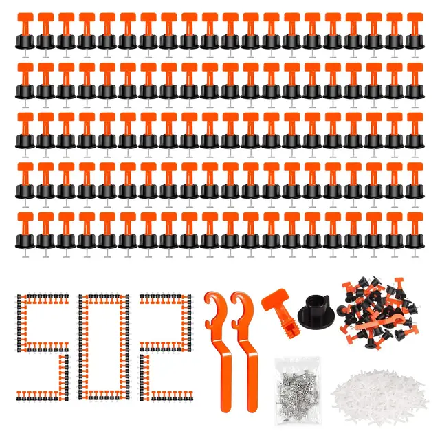 502 Piezas Niveladores de Azulejos Cuñas Niveladoras Suelo Distanziatori per Piastrelle Cunei per Piastrelle con Cruz de Baldosa 2 mm y 3 mm Llave para baldosas para Azulejos y Baldosas Reutilizable