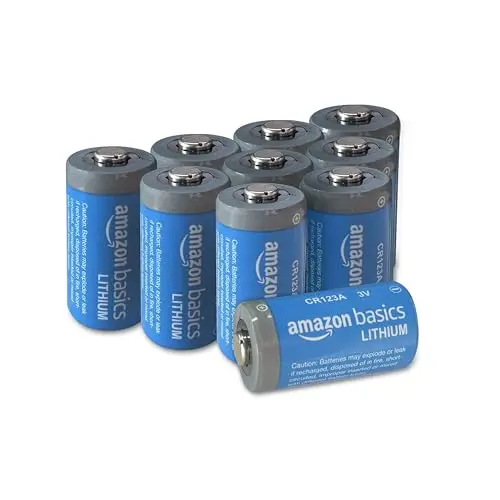 amazon basics cr123a 3v litio pack 10