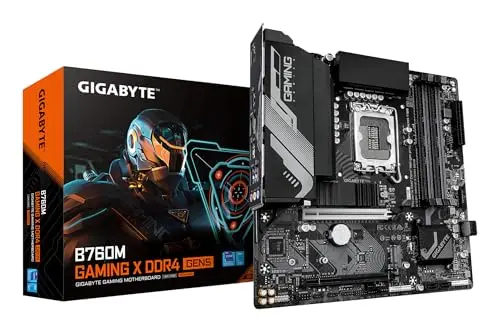 GIGABYTE B760M Gaming X DDR4 GEN5 Placa Base – Compatible con procesadores Intel Core 14ª generación, VRM de 8+1+1 Fases, hasta 3200 MHz DDR4, 2 x M.2 PCIe 4.0, LAN 2.5 GbE, USB 3.2 Gen 1
