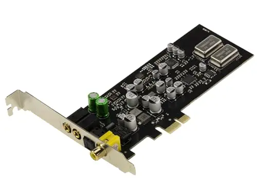 Kalea-Informatique - Tarjeta de Sonido Digital de Alta fidelidad PCIe x1 CMedia CM108AH Doble DAC y ADC con Refuerzo de micrófono, PLL y regulador