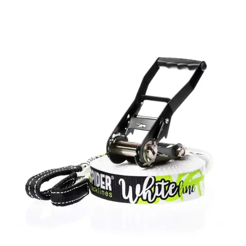 spider slackline sks01 white line