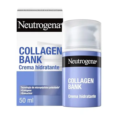 Neutrogena Collagen Bank Crema hidratante facial (1 x 50 ml), crema de noche anti-edad que preserva el colágeno, para una piel más tersa, apta para rostro y cuello