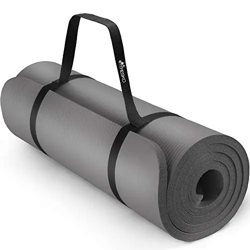 TRESKO® Esterilla de fitness 185 x 60 cm y 190 x 100 cm para gimnasia, yoga, pilates y cualquier tipo de entrenamiento | Suave y cómoda | Espuma NBR