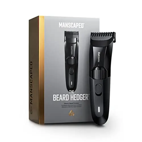 Recortadora para barba MANSCAPED® The Beard Hedger®, Dial ajustable con 20 longitudes, Cuchilla-T de acero inoxidable recorta el vello con precisión, Afeitadora inalámbrica, impermeable seco/mojado