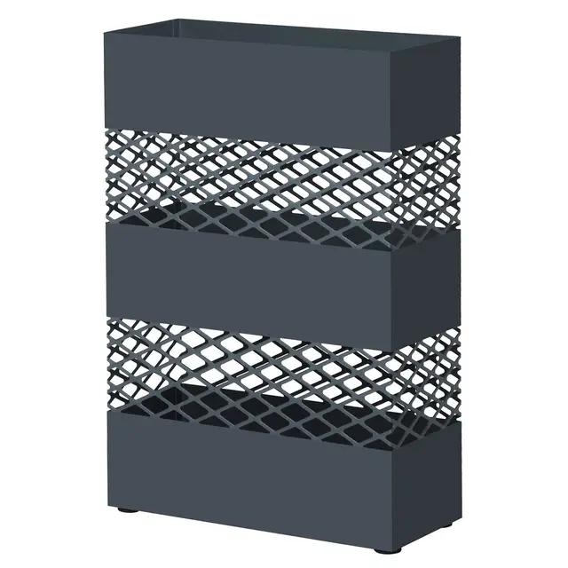 songmics luc02ag paragüero metal gris