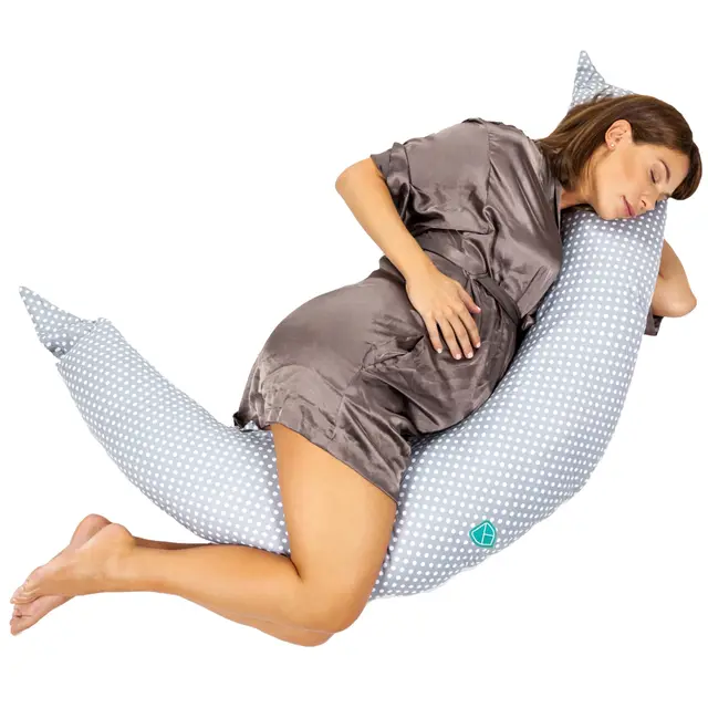 KOALA BABYCARE Cojin Lactancia Bebe y Almohada Embarazada para Dormir XL - Cojin Embarazada Multifuncion - Almohada Lactancia con Funda Intercambiable 100% Algodón Desenfundable y Lavable