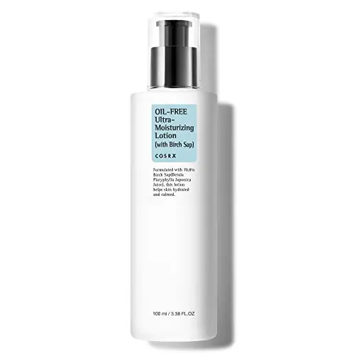 COSRX Loción ultra hidratante sin aceite con savia de abedul, 100 ml, crema hidratante, 70% de agua corteza de sauce (savia de abedul), absorbe rápidamente en la piel, Hipoalergénico