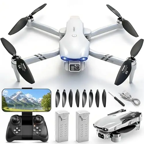 Jiakora Dron con Cámara para Niños y Adultos, Drone para Principiantes, FPV Mini Drone Plegable, Dron Cuadricóptero con Motor sin Escobilla, 2 Baterías, Hover Automático, Regalos Juguetes Niño 8+ años