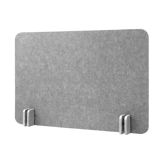 Separador Acústico de Escritorio Partición Portátil para Escritorio Divisor de Mesa Panel de Privacidad Ligero de Fieltro Adecuado para Oficina Escuel, Gris Claro 40x50 Cm, Individual