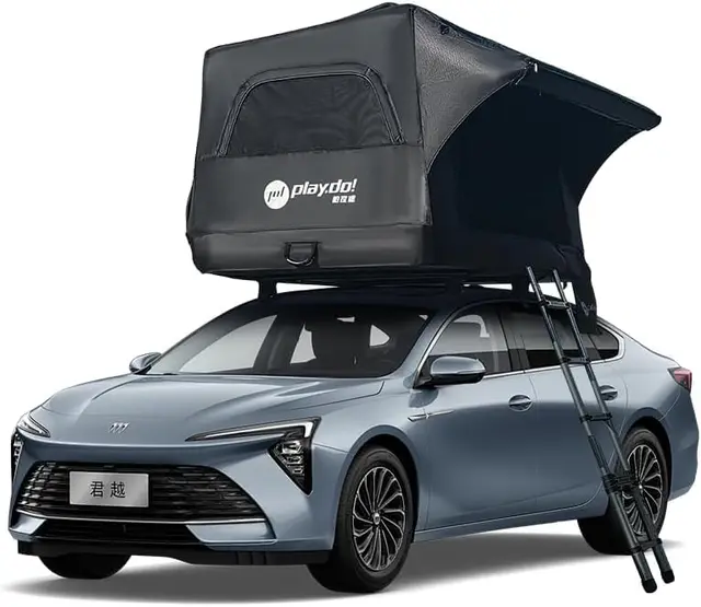 TentHome Tienda Techo Coche 2-3 Personas Inflable, Tienda de Campaña para el Techo de Coche, Portatil, Ligera, Anti UV, Impermeable, Montaje Rapido