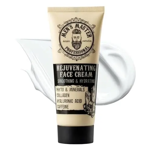Men's Master Crema Hidratante Facial Rejuvenecedora para Hombre | Antiarrugas | Enriquecida con Colágeno, Minerales y Ácido Hialurónico | Cuidado Facial Masculino| 75 ML