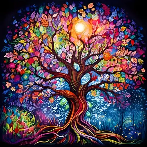 meiyuda 5d diamond painting árbol de la