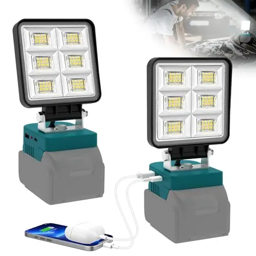 natpow 5200lm foco led makita 18v
