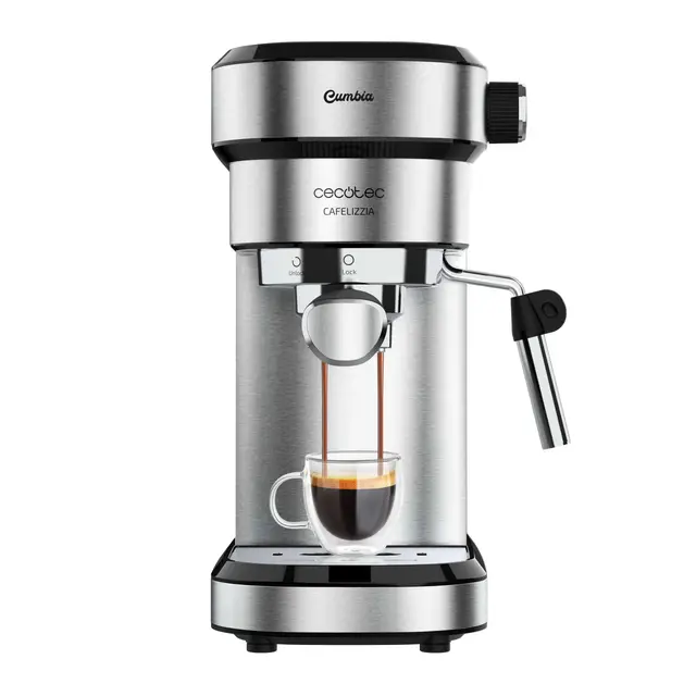 Cecotec Cafelizzia Steel Cafetera Espresso Portafiltros Doble Salida