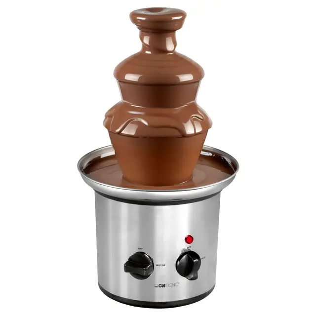Fuente de Chocolate Clatronic® | para frutas y pasteles | chocolate caliente y líquido para brunch, fiesta, Navidad, Nochevieja | cuencos profundos + fuentes de acero inoxidable | SKB 3248