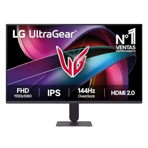 LG 27G411A-B - Monitor Gaming Ultragear, 27", IPS, 1920x1080, 16:9, 144Hz, 1 ms/HDR10/NVIDIA G-Sync/FreeSync, Blanco