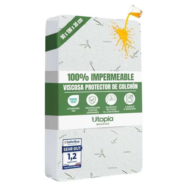 utopia bedding protector colchón 90x190