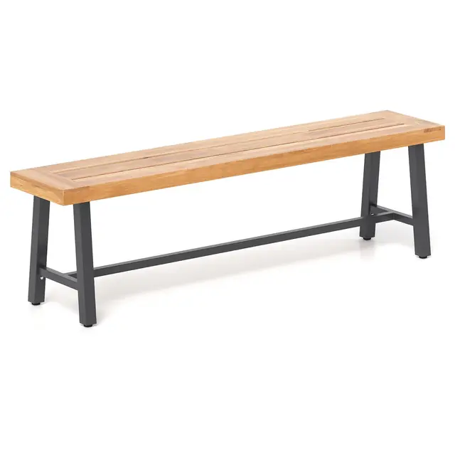 COSTWAY Banco de Jardín Acacia 3 Plazas 160 cm