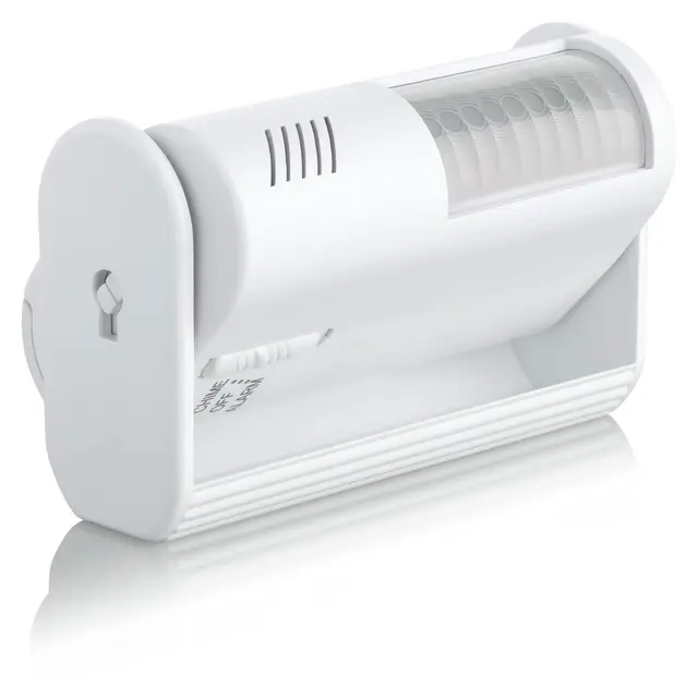 SEBSON Sensor Movimiento con Alarma y con Sonido para Tiendas, Timbre Inalámbrico, Alimentado por Batería, Alarma de Seguridad