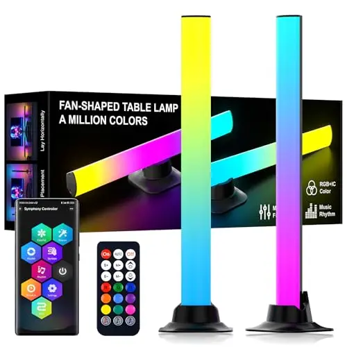 Barras de Luz LED RGBIC 32 cm para TV y Monitor, Retroiluminación 300°, Control por App y Sincronización Musical, Luz Ambiente para Escritorio Gaming