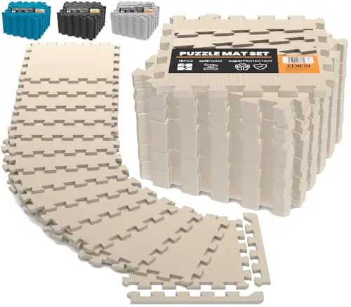 EDIESI, Suelo Gimnasio, Tatami, Ejercicio en Casa, para Maquinas de Deporte, Suelo Piscinas Desmontables, Colchoneta de Goma Eva, Alfombra Puzzle, Gym