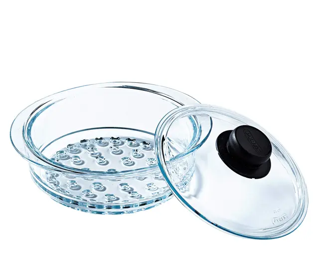 Pyrex® - Cesta de Vapor + Tapa - Cocine al Vapor para una Cocina Saludable y Sabrosa. Fabricado en Francia